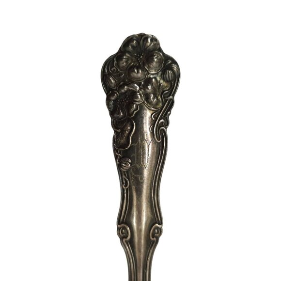 Wm Rogers 12 Art Nouveau Shell Berry Spoon Silver Plate Circa 1904 Antique - Picture 4 of 10